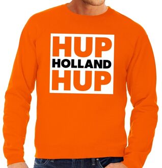 Bellatio Decorations EK / WK supporter sweater hup Holland hup oranje voor heren 2XL - Feesttruien