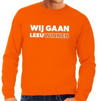 Bellatio Decorations EK / WK supporter sweater wij gaan LeeuWinnen oranje voor heren S - Feesttruien