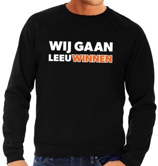 Bellatio Decorations EK / WK supporter sweater wij gaan LeeuWinnen zwart voor heren S - Feesttruien