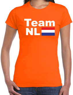 Bellatio Decorations EK / WK supporter T-shirt dames - oranje - Team NL - Holland vlag - voetbal supporter XL