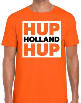 Bellatio Decorations EK / WK supporter t-shirt hup Holland hup oranje voor heren 2XL - Feestshirts