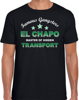 Bellatio Decorations El Chapo famous gangster cadeau t-shirt zwart heren - Tekst /  Verjaardag cadeau / kado t-shirt 2XL