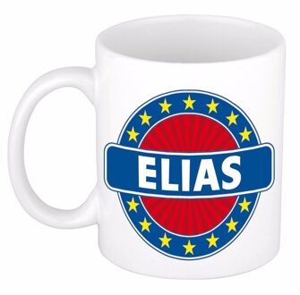Bellatio Decorations Elias naam koffie mok / beker 300 ml - namen mokken Multikleur
