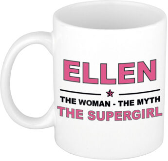 Bellatio Decorations Ellen The woman, The myth the supergirl pensioen cadeau mok/beker 300 ml