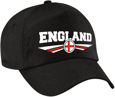 Bellatio Decorations Engeland / England landen pet / baseball cap zwart voor kinderen - Verkleedhoofddeksels