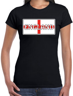 Bellatio Decorations Engeland / England landen t-shirt zwart dames 2XL