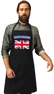 Bellatio Decorations Engelse vlag keukenschort/ barbecueschort zwart heren en dames - Feestschorten