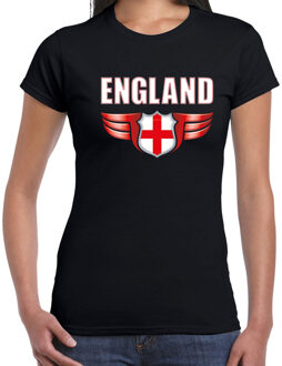 Bellatio Decorations England landen t-shirt Engeland zwart voor dames 2XL