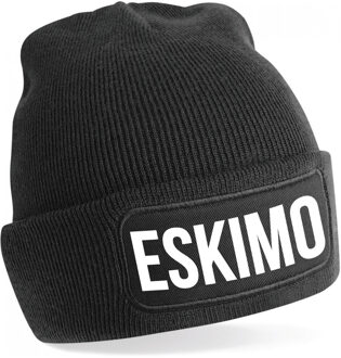 Bellatio Decorations Eskimo muts unisex one size - zwart One size