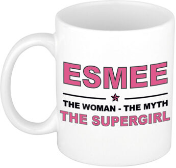 Bellatio Decorations Esmee cadeau mok - Woman Myth Supergirl - naam koffiemok - 300 ml - collega - moederdag