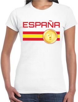 Bellatio Decorations Espana / Spanje landen t-shirt wit dames 2XL