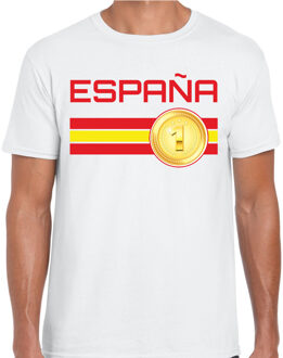 Bellatio Decorations Espana / Spanje landen t-shirt wit heren 2XL