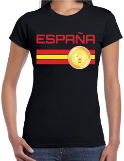 Bellatio Decorations Espana / Spanje landen t-shirt zwart dames 2XL