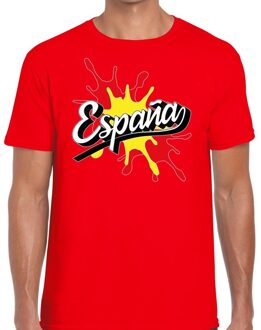 Bellatio Decorations Espana/Spanje t-shirt spetter rood voor heren 2XL