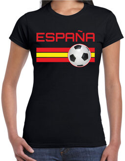 Bellatio Decorations Espana / Spanje voetbal / landen t-shirt zwart dames XS