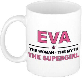 Bellatio Decorations Eva The woman, The myth the supergirl collega kado mokken/bekers 300 ml Oudroze