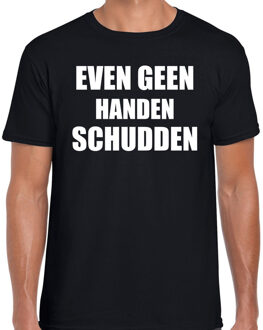 Bellatio Decorations Even geen handen schudden coronavirus zwart voor heren 2XL
