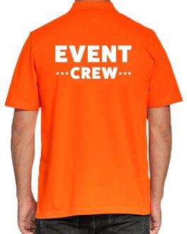 Bellatio Decorations Event crew / personeel tekst polo shirt oranje voor heren