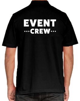 Bellatio Decorations Event crew / personeel tekst polo shirt zwart voor heren 2XL