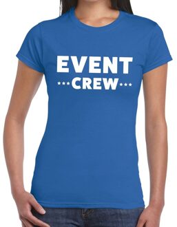 Bellatio Decorations Event crew / personeel tekst t-shirt blauw dames 2XL