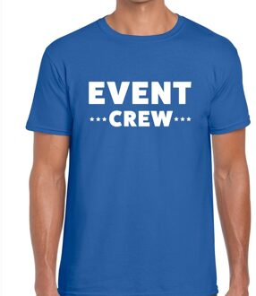 Bellatio Decorations Event crew / personeel tekst t-shirt blauw heren 2XL