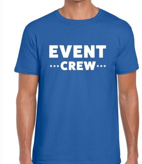 Bellatio Decorations Event crew / personeel tekst t-shirt blauw heren