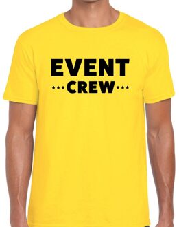 Bellatio Decorations Event crew / personeel tekst t-shirt geel heren 2XL