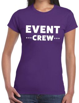 Bellatio Decorations Event crew / personeel tekst t-shirt paars dames
