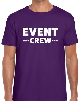 Bellatio Decorations Event crew / personeel tekst t-shirt paars heren 2XL