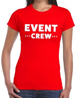 Bellatio Decorations Event crew / personeel tekst t-shirt rood dames XS