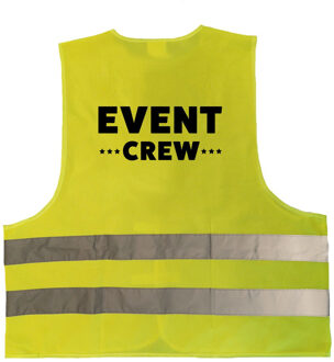 Bellatio Decorations Event crew personeel vestje / hesje geel met reflecterende strepen voor volwassenen