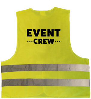 Bellatio Decorations Event crew vest / hesje geel met reflecterende strepen voor volwassenen - personeel - veiligheidshesjes / veiligheidsvesten