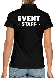 Bellatio Decorations Event staff / personeel tekst polo shirt zwart voor dames M