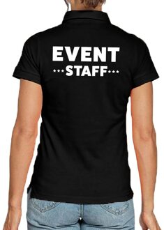 Bellatio Decorations Event staff / personeel tekst polo shirt zwart voor dames