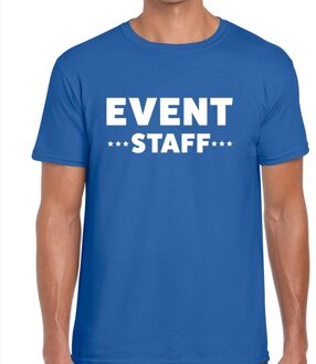 Bellatio Decorations Event staff / personeel tekst t-shirt blauw heren