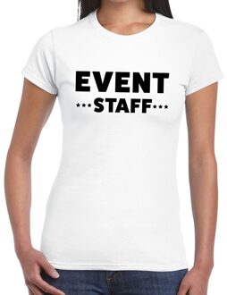 Bellatio Decorations Event staff / personeel tekst t-shirt wit dames