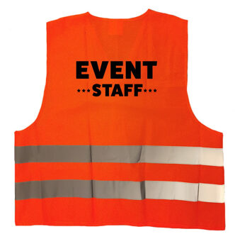 Bellatio Decorations Event staff vest / hesje oranje met reflecterende strepen voor volwassenen - personeel - veiligheidshesjes / veiligheidsvesten