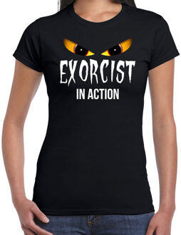 Bellatio Decorations Exorcist in action horror shirt zwart voor dames - verkleed t-shirt XS