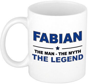 Bellatio Decorations Fabian cadeau mok - man myth legend - naam koffiemok - 300 ml - collega - vaderdag