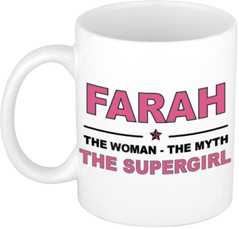 Bellatio Decorations Farah The woman, The myth the supergirl cadeau koffie mok / thee beker 300 ml