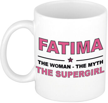 Bellatio Decorations Fatima cadeau mok - Woman Myth Supergirl - naam koffiemok - 300 ml - collega - moederdag