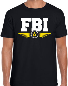 Bellatio Decorations FBI agent tekst t-shirt zwart voor heren 2XL