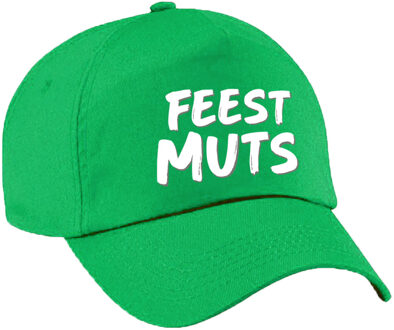Bellatio Decorations Feestmuts Fun verkleed petje - groen - voor dames en heren - team baseball cap - carnaval