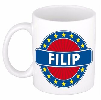 Bellatio Decorations Filip naam koffie mok / beker 300 ml - namen mokken Multikleur