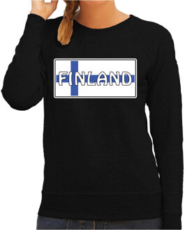Bellatio Decorations Finland landen sweater zwart dames