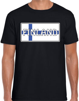 Bellatio Decorations Finland landen t-shirt zwart heren