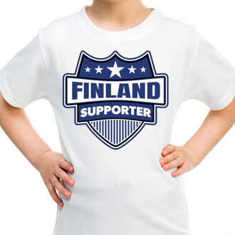 Bellatio Decorations Finland schild supporter  t-shirt wit voor kinderen L (146-152)