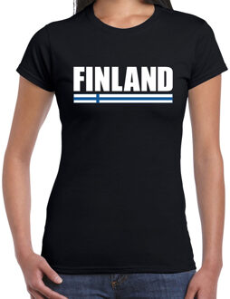 Bellatio Decorations Finland supporter t-shirt zwart voor dames 2XL