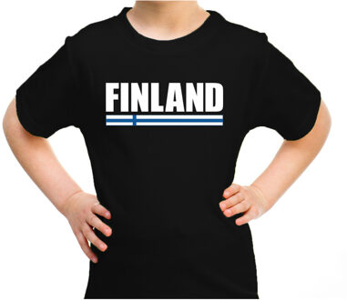 Bellatio Decorations Finland supporter t-shirt zwart voor kids L (146-152)