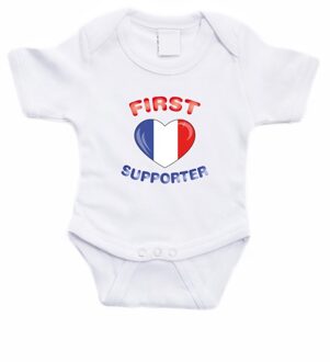 Bellatio Decorations First Frankrijk supporter rompertje baby Wit